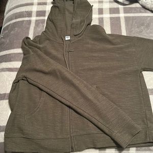 olive green oldnavy zip up size small
